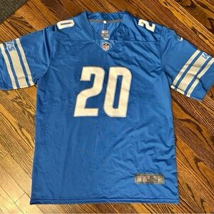 Detroit Lions Sanders NFL Blue Jersey Vintage Shirt XL Pro Football Player Tee